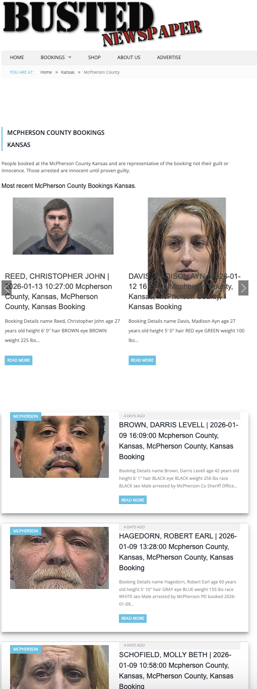 Mcpherson Busted Newspaper