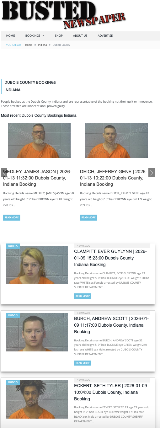 dubois county busted newspaper